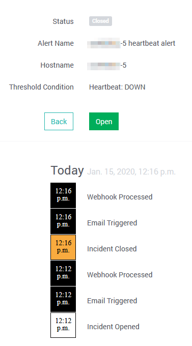 SearchStax Pulse Incidents