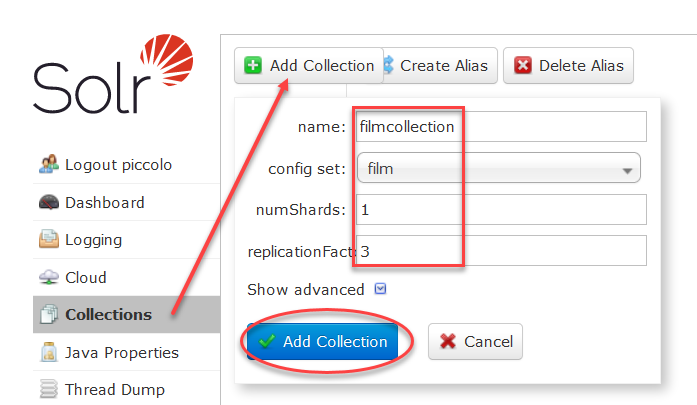 SearchStax Empty Solr Index